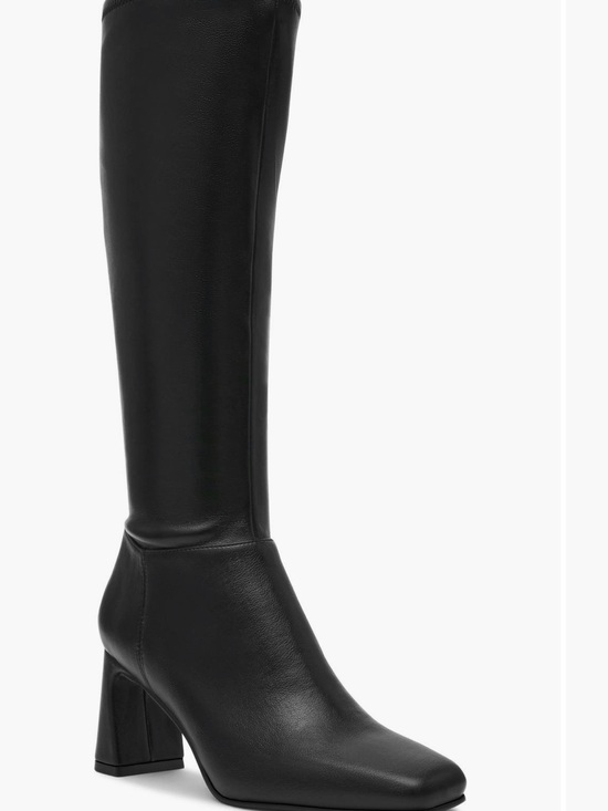 Steve Madden Shoes - NWT Steve Madden Black Knee High Boots Square Toe Block Heel Chic Minimalist